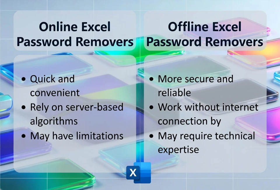 MsExcel Password Removers Online vs. Offline