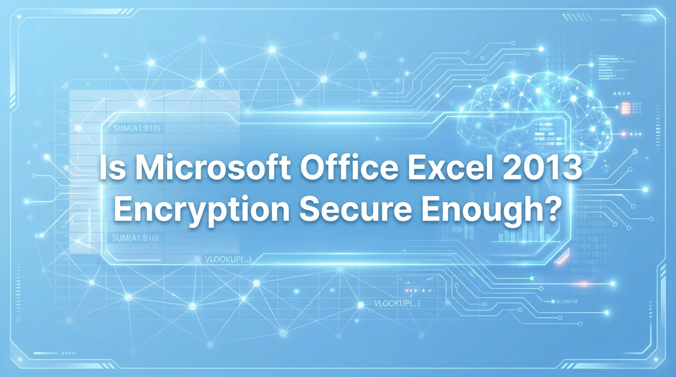 Is Excel 2013 Encryption Secure Enough? FAQ Guide Digital lock and encryption illustration for Excel 2013 security.