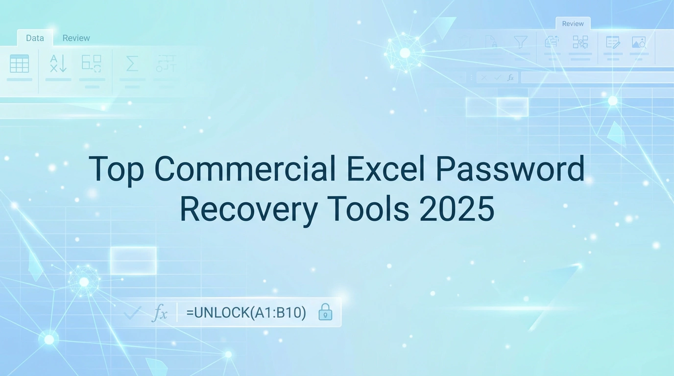 Excel file lock with password recovery and security icons